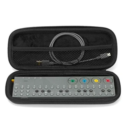 Image de Analog Cases GLIDE Case pour Teenage Engineering OP Z ou synthétiseurs comparables (étui de transport/pochette en simili cuir imperméable, avec poignée robuste caoutchouc), noir