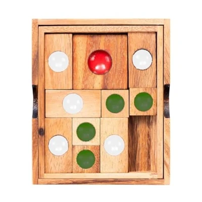 Image de Engelhart KHUN PHAEN l&#039;âne rouge Fuite de la Prison casse tête évasion jeu en bois stratégie à partir 10 ans