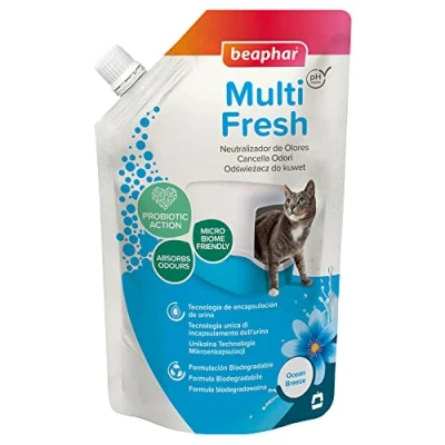 Image de Beaphar, neutralisateur d&#039;odeurs Multi Fresh, Prolonge la durée de Vie litière pour Chats, 400 g