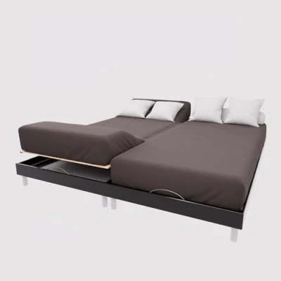 Image de Soleil d&#039;Ocre, Drap Housse TPR en Coton 57 Fils 2x70x190 cm UNI Brun