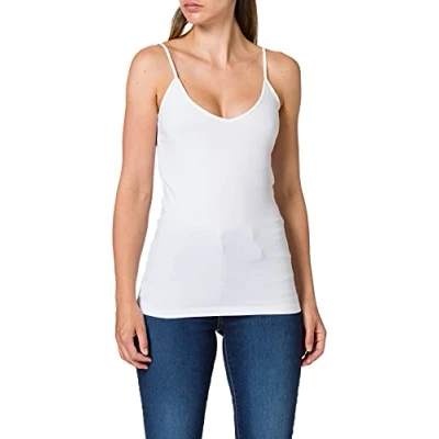 Image de Vero Moda Femme Vmmaxi My Soft V Singlet Noos D bardeur, Blanc (Bright White), XL EU
