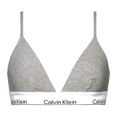 Image de Calvin Klein Underwear LGHT Lined Soutiengorge triangle, Femme, Taille: Medium, Grey heather