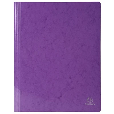 Image de Exacompta Réf. 380812B 1 chemise à lamelle Iderama en carte lustrée pelliculée 355 g/m² certifiée FSC® dimensions 24 x 32 cm pour documents format A4 couleur violet