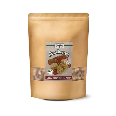 Image de Biojoy Mûres blanches séchées BIO, entières et non soufrés (1 kg)