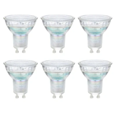 Image de Amazon Basics Lot de 6 ampoules spot LED GU10, 3,7 W (équivalent à 35W), blanc chaud, Dimmable, qualité professionnelle
