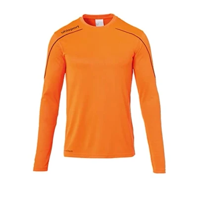 Image de uhlsport Stream 22 Langarm Maillot Homme, Fluo Orange/Schwarz, XXXL
