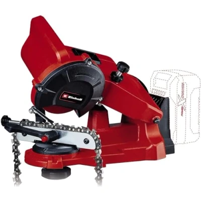 Image de Einhell Affûteuse de chaîne tronçonneuse sans fil GE CS 18 Li Solo Power X Change (18V, Dispositif serrage, Livrée avec 1 meule abrasive) Livré Batterie ni Chargeur