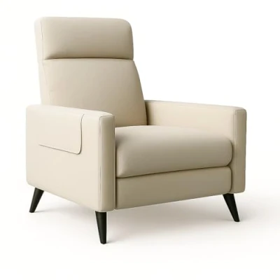Image de FlexiSpot Fauteuil Inclinable, Pushback, TV avec Fonction de Couchage Réglable dans le Salon, Beige