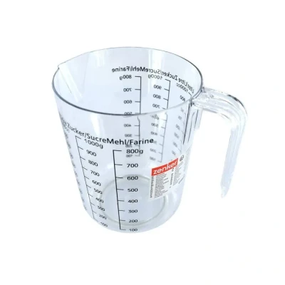 Image de Zenker 008811 verre doseur avec anse, mesureur, gradué, Plastique, Transparent, 17 x 15,5 11,7 cm