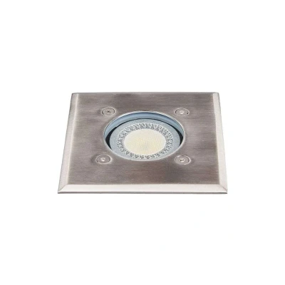 Image de Lindby Spot encastrable dans le sol Insa (Moderne) en Gris Inox (1 lampe,à GU10), extérieur