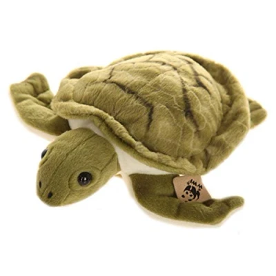 Image de WWF Peluche Tortue de Mer Réaliste avec Nombreux Détails Ressemblants Douce et Souple Normes CE 18 cm