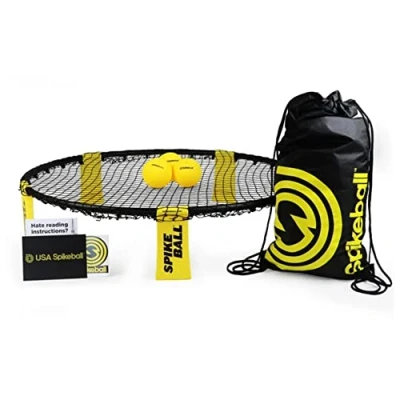 Image de Spikeball Standard Set de 3 balles Jeu pour le jardin, la plage, parc, l&#039;intérieur Original Game Set, jaune/noir