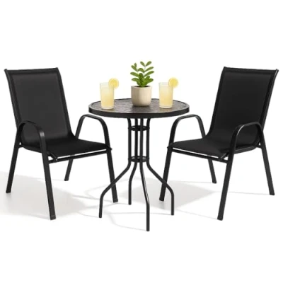 Image de Springos® Ensemble de mobilier jardin 2 chaises et une table