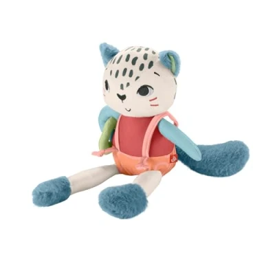 Image de Fisher Price Jouet Uncialéopard des Neiges Peluche, Doux, 95% De Plastiques Recyclés Post Consommation, Emballage Certifié Fsc®, Anneau Dentition sans Bpa, Enfant, Dès 3 Mois, HKD64