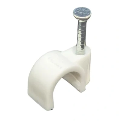 Image de Lumonic 100x collier de serrage à clou 7mm pour câble blanc avec 18mm par ex. la fixation au mur serre câbles diff