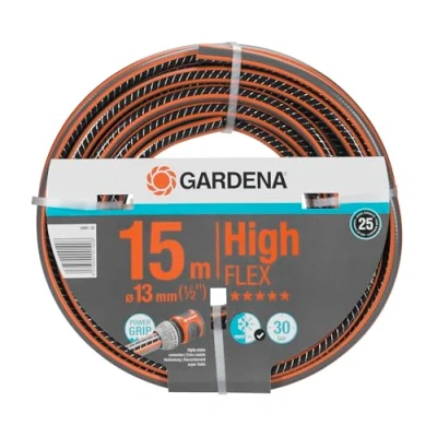 Image de Gardena Tuyau Highflex Confort 13 mm (1/2 Pouce), 15 m: de jardin avec profilé puissance, pression 30 bars, stable dimensionnellement, résistant aux UV (18061 20)