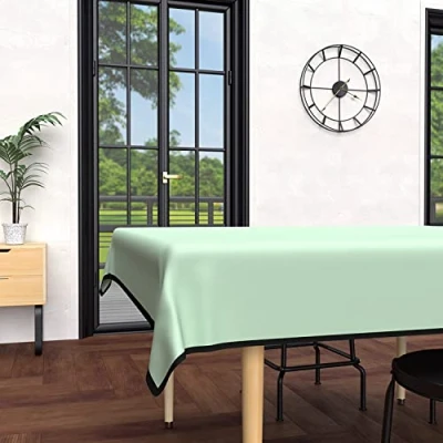 Image de Soleil d&#039;ocre, Boheme Nappe Rectangle Anti tâches en Microfibre lavée 140x240 cm Vert Eau