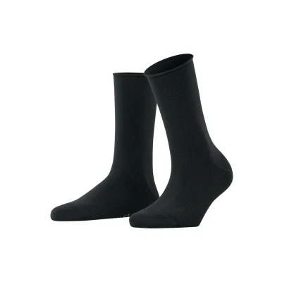 Image de FALKE Femme Happy Double Pack W So Coton Unies Chaussettes, Noir Black 3000, 39 42 EU
