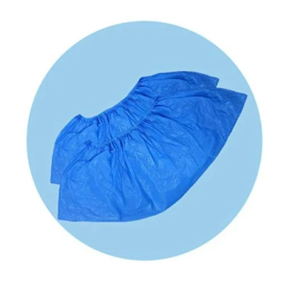 Image de Chaussure Jetables, Couvre Chaussures 200 Pièces, AURMOO CPE Surchaussures Jetables Antidérapants et Imperméables (100 Paires, Bleu)