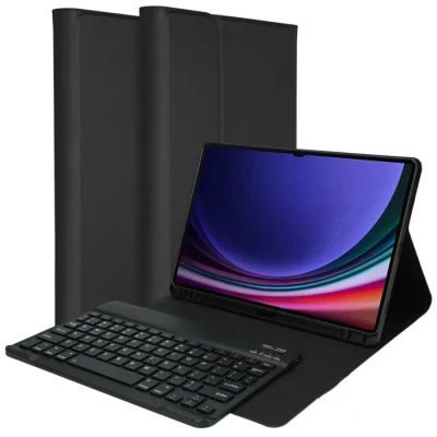 Image de Accezz Étui de tablette portefeuille Bluetooth Clavier QWERTY pour Samsung Galaxy Tab S9 11.0 pouces Noir Neuf