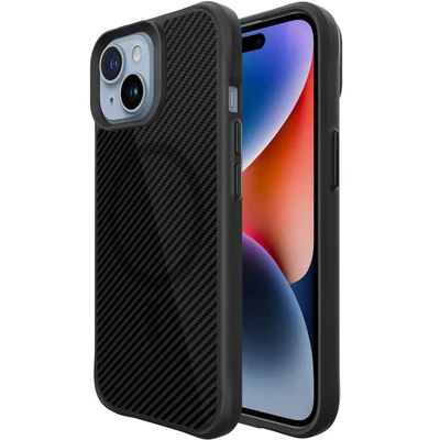 Image de imoshion Rugged Hybrid Carbon Case avec MagSafe pour iPhone 15 Plus Noir Neuf