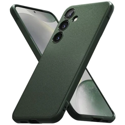 Image de Ringke Coque Compatible avec Samsung Galaxy S24 [Onyx] Antichoc Protection Antidérapant Robuste Flexible Ultra Fine TPU Souple Durable Étui pour Dark Green