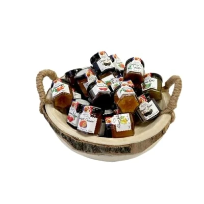 Image de Coffret cadeau corbeille en bois Méli Mélo de confitures 1175g Lucien Georgelin
