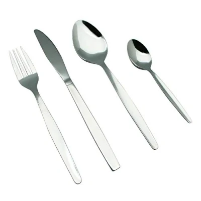 Image de EXZACT Couverts en Inox/Coutellerie acier inoxydable 6 x Fourchettes, Couteaux, Cuillères, Cuillère à café (EX826 24 PIÈCES)