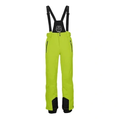 Image de Killtec Mens Pantalon Fonctionnel avec Bretelles Amovibles, Protection des Bords et Pare Neige Enosh, L, 30920 000 Vert Printemps
