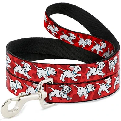 Image de Laisse à Boucle pour Chien Motif Dalmatien Rouge/Blanc/Noir