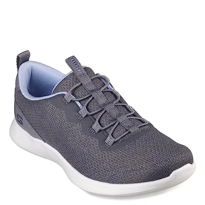 Image de Skechers Femme Vapor Foam Mousse Vapeur Lite, Bordure Bleu Clair en Maille Anthracite, 37.5 EU