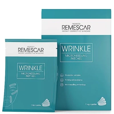 Image de Remescar Patchs Microneedling 17mg x 4 Résultats en 2 semaines Raffermit et repulpe la peau Anti âge avec micro aiguilles auto dissolvantes Bandelettes de à usage unique