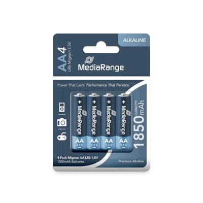 Image de MediaRange MRBAT104 non Batterie rechargeable (piles basique de forme cylindrique 1,5 V) Blanc Bleu