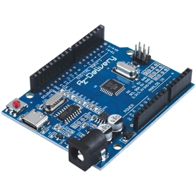 Image de AZDelivery 1 carte microcontrôleur AZ ATmega328 avec port USB C et e book (français non garanti)