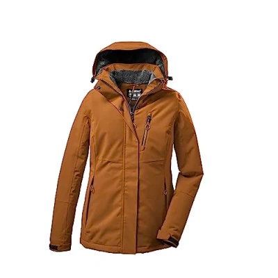 Image de killtec Femme Veste fonctionnelle/veste d&#039;hiver avec capuche amovible KOW 140 WMN JCKT, dark curry, 46, 37411 000