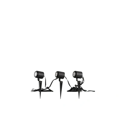 Image de Lindby Smart Projecteur d&#039;extérieur LED Nymo, CCT, RVB, Tuya, lot de 3