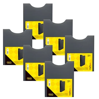 Image de Idena 90167 Boîte de classement pour DIN A4, format vertical, en PP, hauteur remplissage 4 cm, noir, 6 pièces