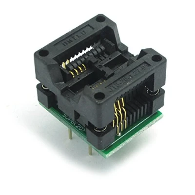Image de DollaTek 200 208mils SOP8 à DIP8 Adaptateur Prise IC OTS 20 1.27 01 pour 25xx eeprom Flash
