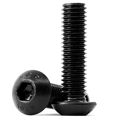 Image de M6 x 50mm 25PCS Bouton vis à tête hexagonale Boulon Entièrement Filetée Boulons en Acier au Carbone 10,9(Noir)