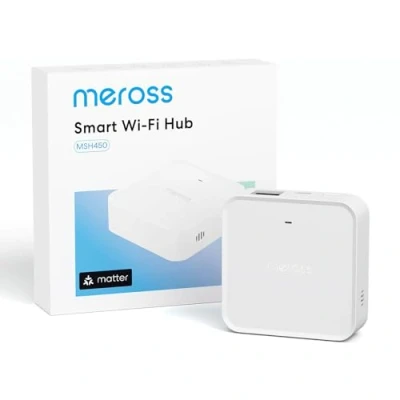 Image de Meross HUB WiFi avec Alarme, Pont Intelligente Port Réseau Physique, Prend en Charge 32 Appareils Meross, Compatible Matter, Apple Home, Alexa et Google Home