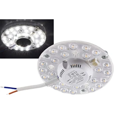 Image de ChiliTec Module anneau LED avec support magnétique 12 W Diamètre : 12,5 cm 1300 lm 230 V Kit de conversion pour plafonniers Prêt à être branché 4000 K Blanc neutre