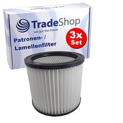 Image de Lot de 3 filtres ronds à lamelles compatible avec Einhell TC VC 1812 S 1930 SA, TE 1820 1925 SA 2230 TH 1815 ARG ARG/EX EX