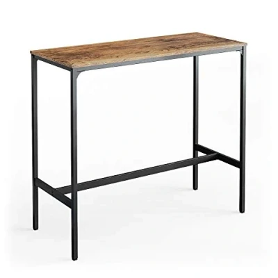 Image de Vicco Table de Bar Fyrk, Chêne Rustique/Noir, 120 x 50 cm