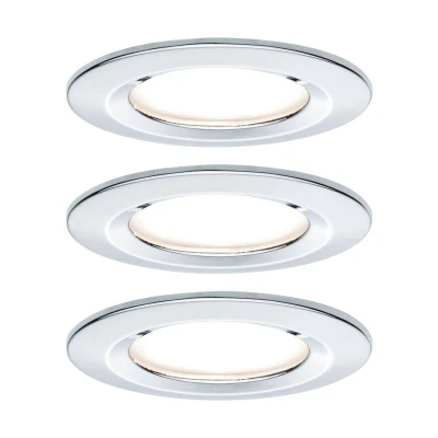Image de Spot encastrable pour salle de bains Paulmann Nova 93463 jeu 3 LED (RVB) 19.5 W IP44 chrome (brillant)