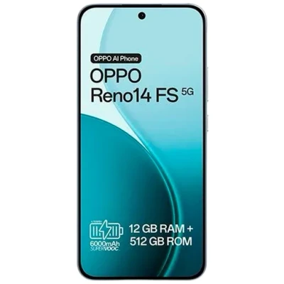 Image de Oppo Reno14 FS 5G Smartphone Android 512GB 12GB RAM Display AMOLED 120Hz Blu