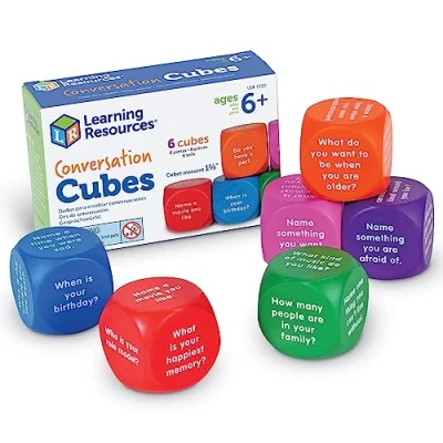 Image de Learning Resources Dés de conversation, story cube, ressources maternelle, ice breaker, 6+