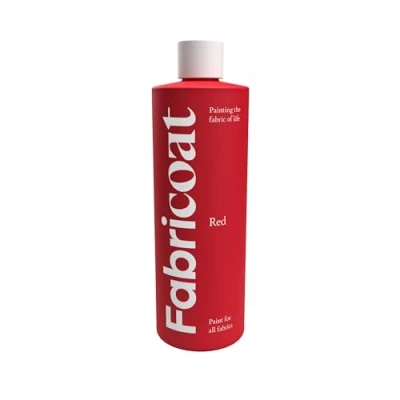 Image de Fabricoat Peinture Textile Restaurez ou Changez la Couleur de Tous les Textiles Peignez Directement sur le Tissu Transformez Tissus : Canapés, Abat jour (250 ml, Rouge)
