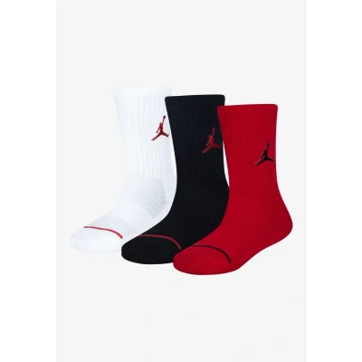 Image de Jordan Jumpman CREW Unisex 3 PACK Chaussettes pour enfants, Taille: 23.5 27, Gym red