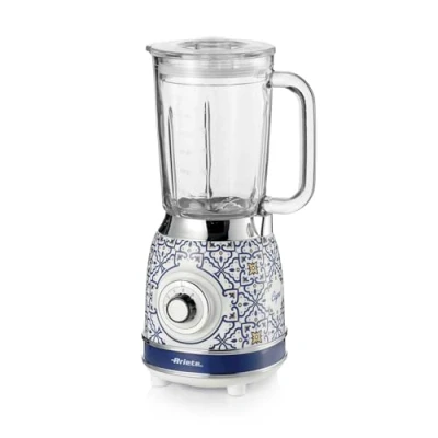 Image de Ariete 583 Capri Blender avec gobelet en verre de 1,5 l, 4 lames acier inoxydable, vitesses + impulsion, 1000 W