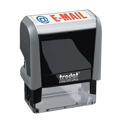 Image de Trodat Office Printy 4912 Tampon encreur avec formule commerciale &quot;E Mail&quot; Gris